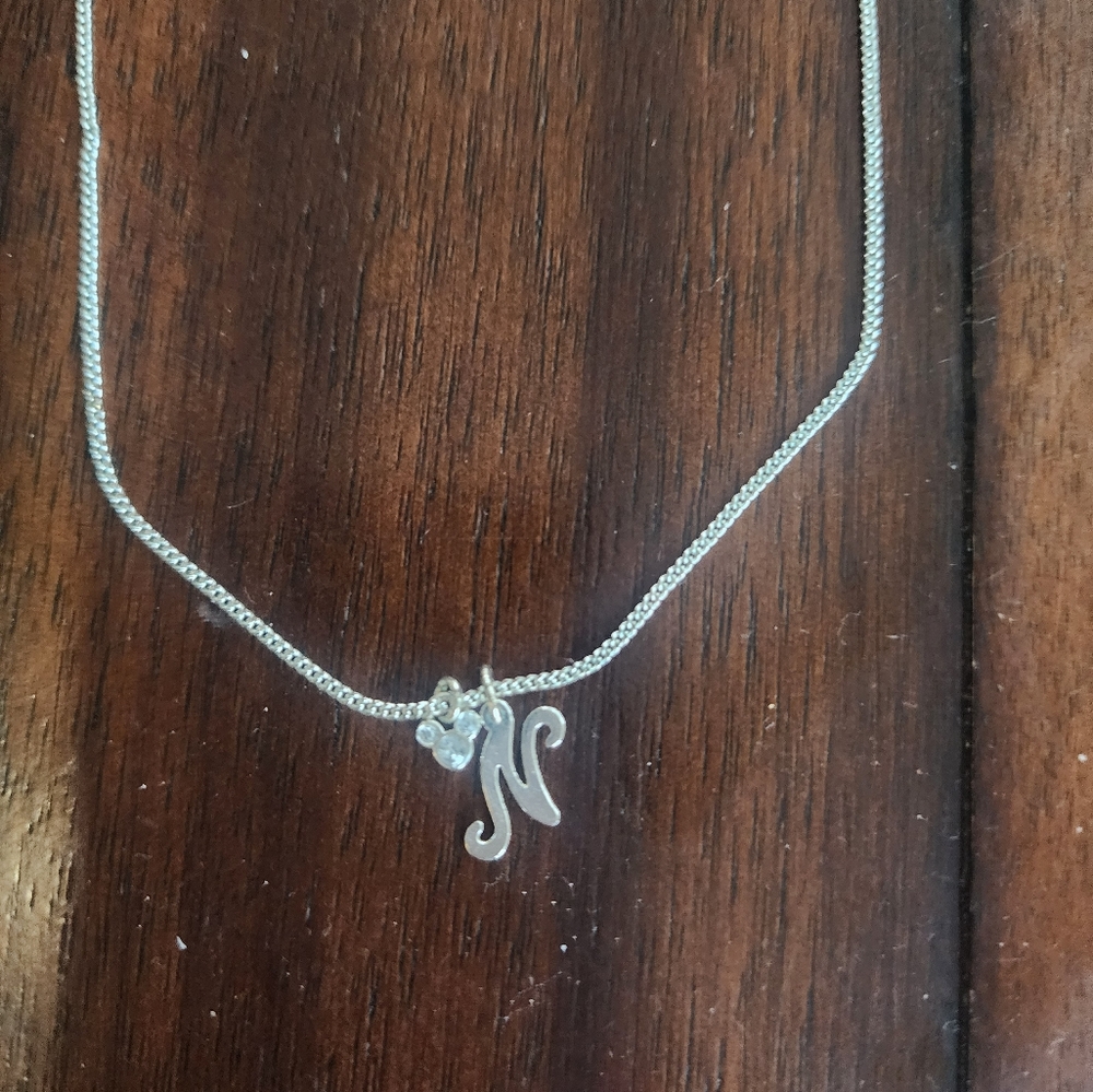 Disney Necklace with "N" pendant